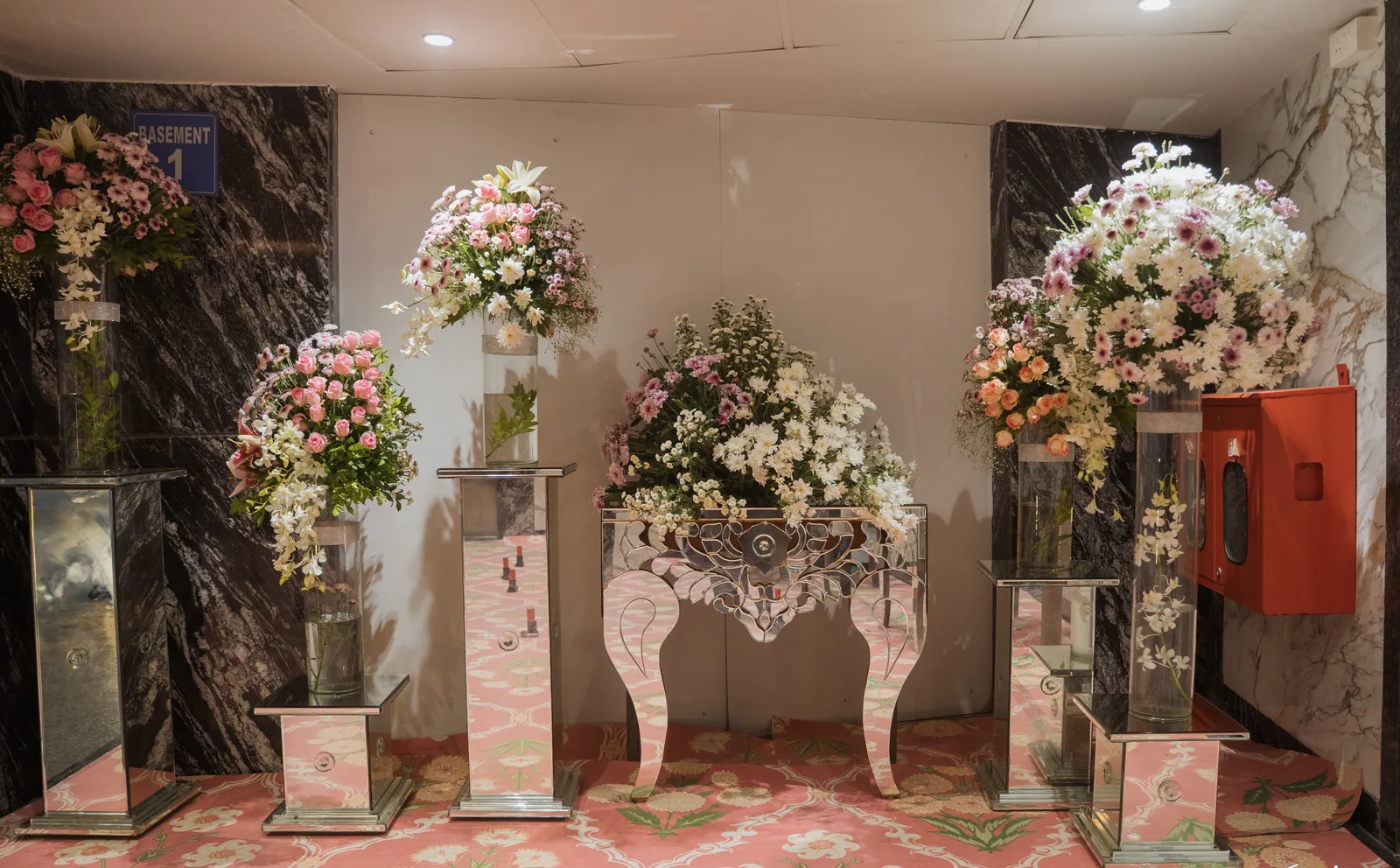 Reception lounge seating at HOST at The Hilltop, Banjara Hills Hyderabad