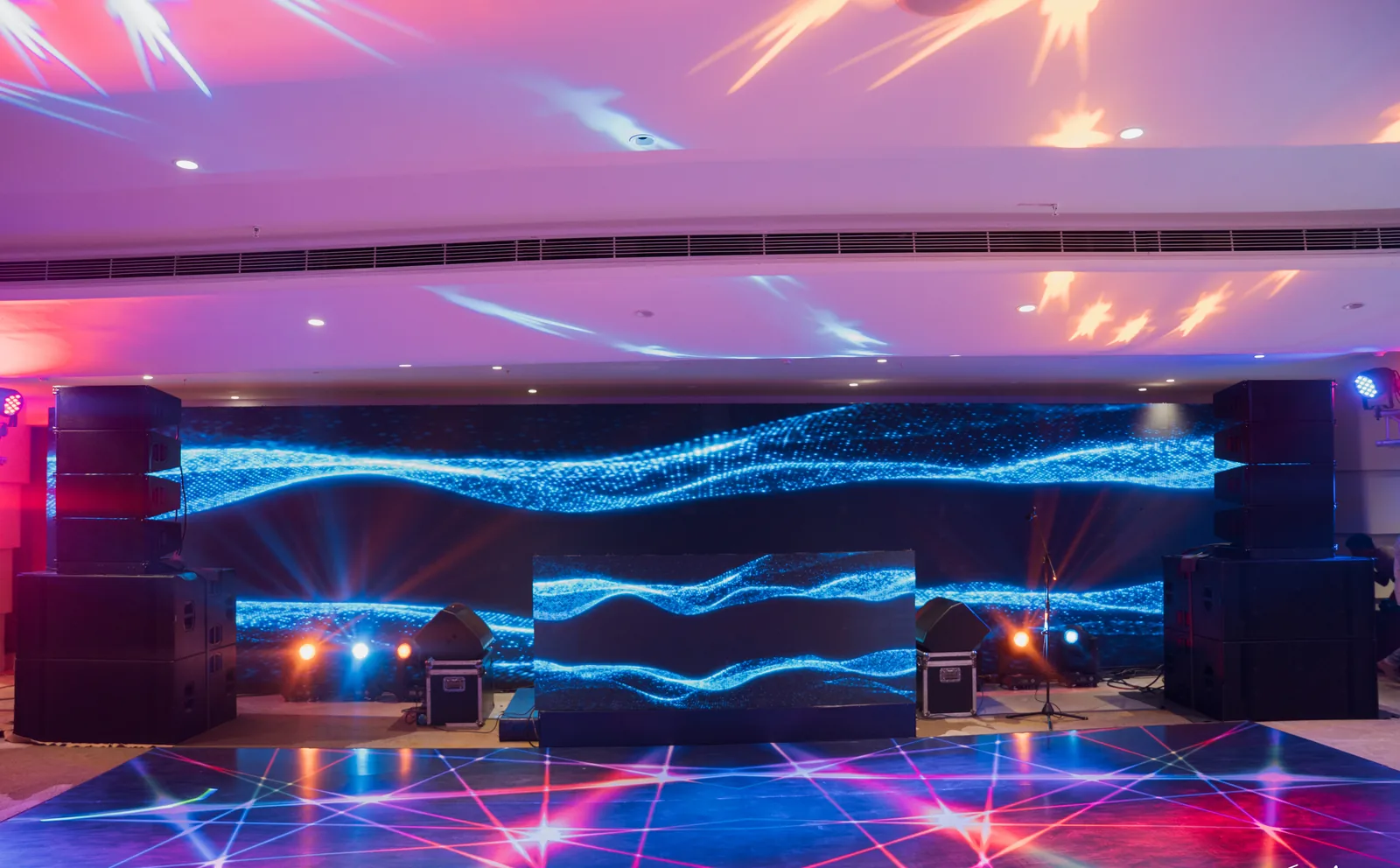 Sangeet venue Hyderabad with LED dance floor — HOST at The Hilltop, Banjara Hills